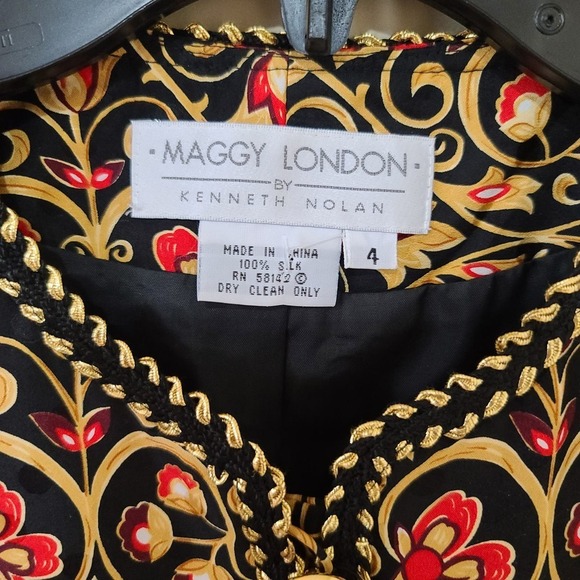 Maggy London by Kenneth Nolan Silk Jacket size 4 - Picture 3 of 3